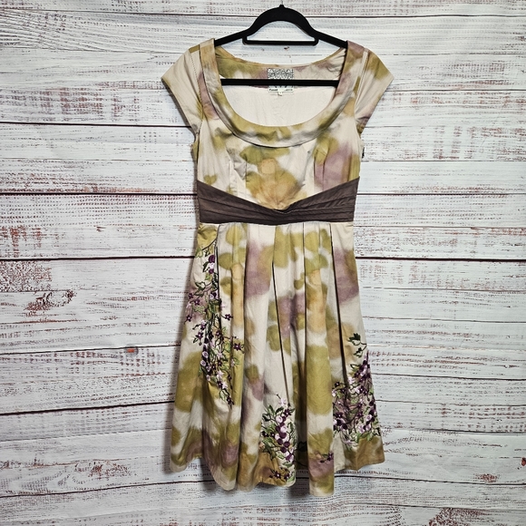 Anthropologie Dresses & Skirts - Floreat embroidered pleated dress